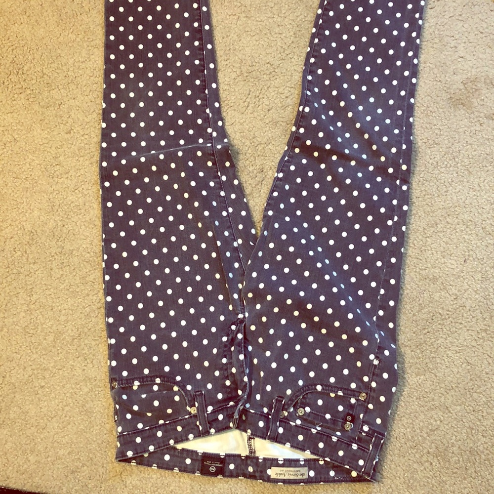 AG polka dot skinny jeans. Great condition
